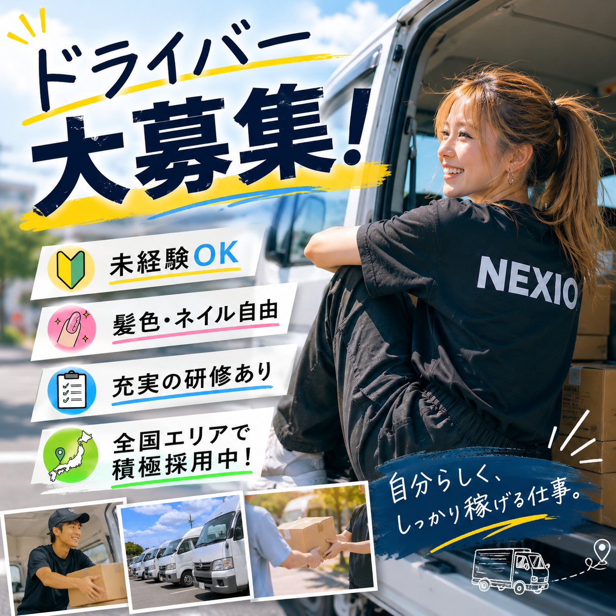 NEXIO 埼玉県の業務委託 軽貨物ドライバー 軽貨物運送業の求人情報イメージ1
